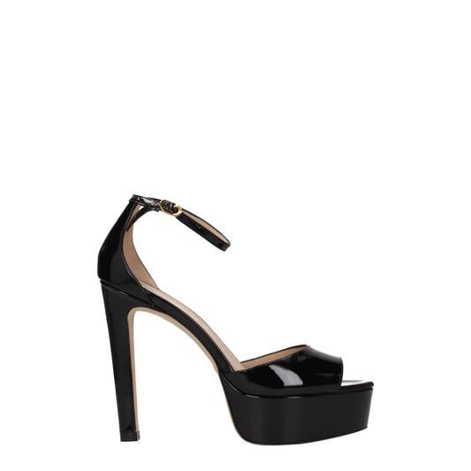Stuart Weitzman Black Leather Sandal