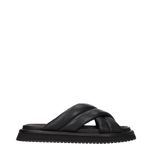 Dolce & Gabbana Black Leather Slipper