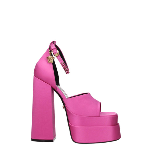 Versace Pink Satin Sandal