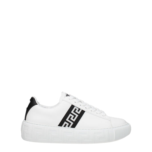 Versace White Leather Sneakers