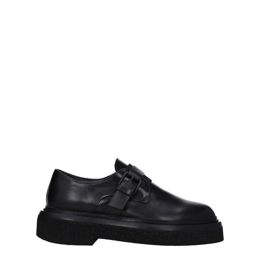Max Mara Black Leather Oxfords And Derby