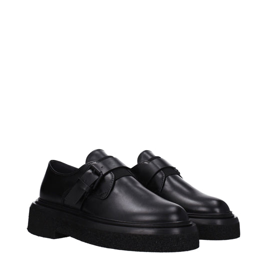 Max Mara Black Leather Oxfords And Derby