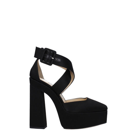 Jimmy Choo Black Satin Sandal