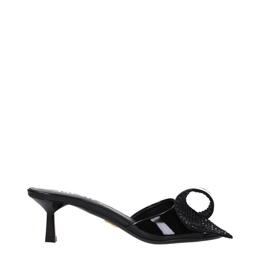 Prada Black Leather Sandal