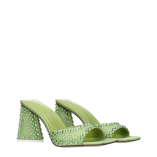 The Attico Green Satin Sandal