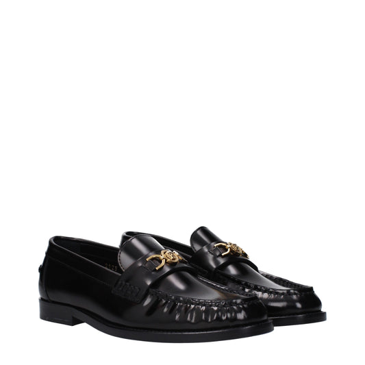 Versace Black Leather Loafer