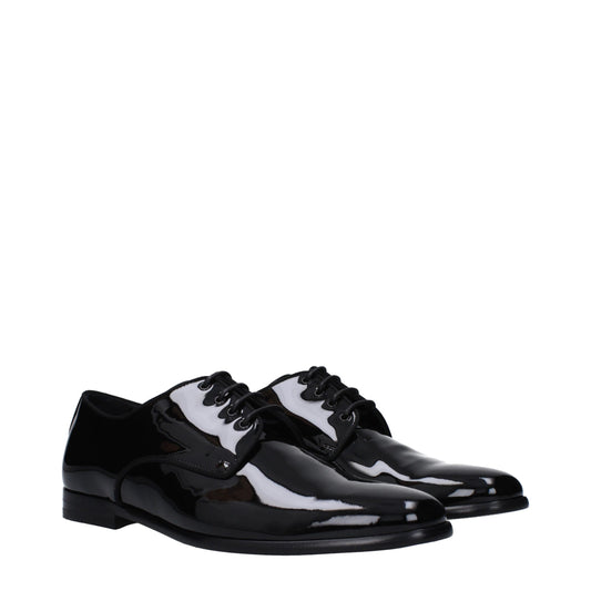 Dolce & Gabbana Black Leather Oxfords And Derby