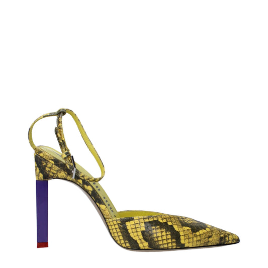 The Attico Yellow Leather Sandal