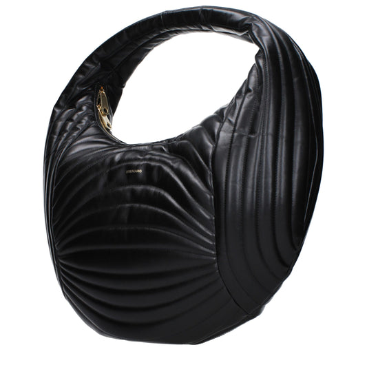 Salvatore Ferragamo Black Leather Handbag
