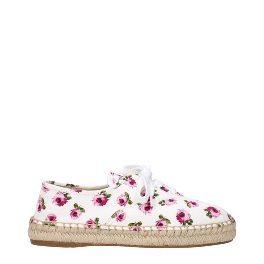 Prada White Fabric Espadrille