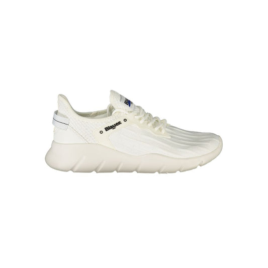 Blauer White Polyester Sneaker