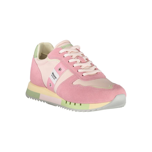 Blauer Pink Polyester Sneaker