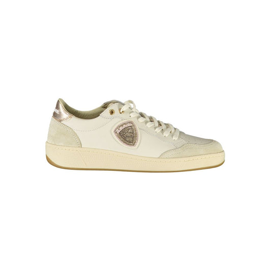 Blauer White Polyester Sneaker