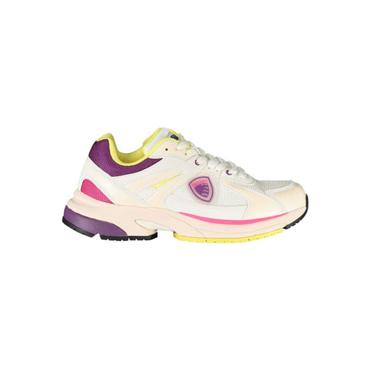 Blauer White Polyester Sneaker