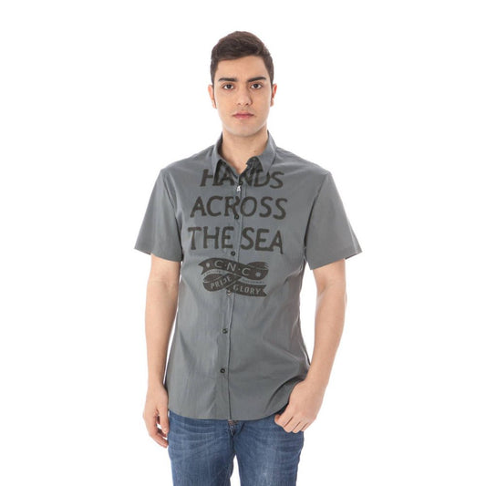 Costume National Gray Cotton Shirt