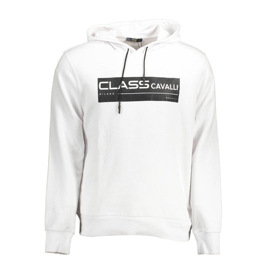 Cavalli Class White Cotton Sweater
