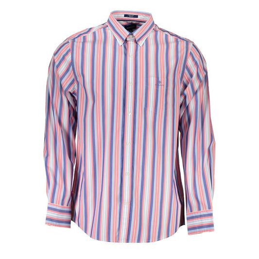 Camisa de algodón rosa Gant