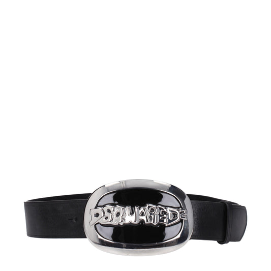 Dsquared² Black Leather Belts