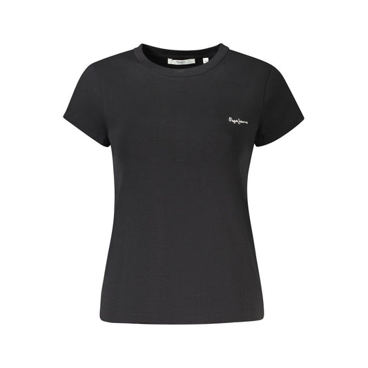 Pepe Jeans Black Cotton Tops & T-Shirt