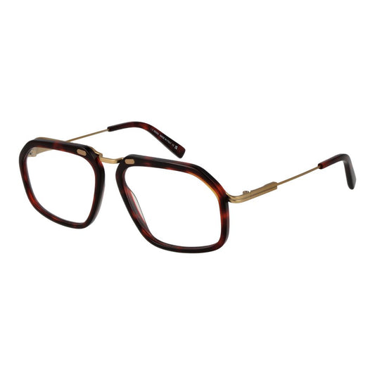Ermenegildo Zegna Burgundy Men Optical Frames