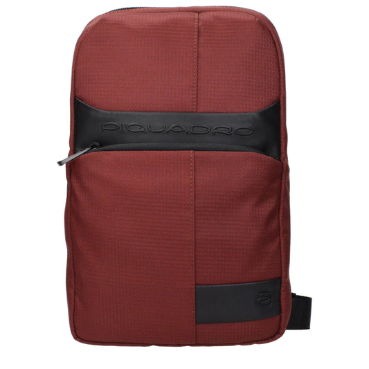 Piquadro Red Fabric Crossbody Bags