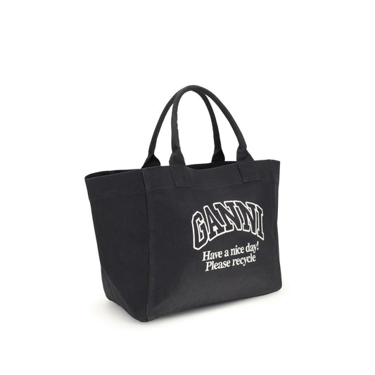 Ganni SHOPPER XXL CONTRASTED LOGO POCKET