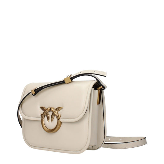 PINKO Beige Leather Crossbody Bags
