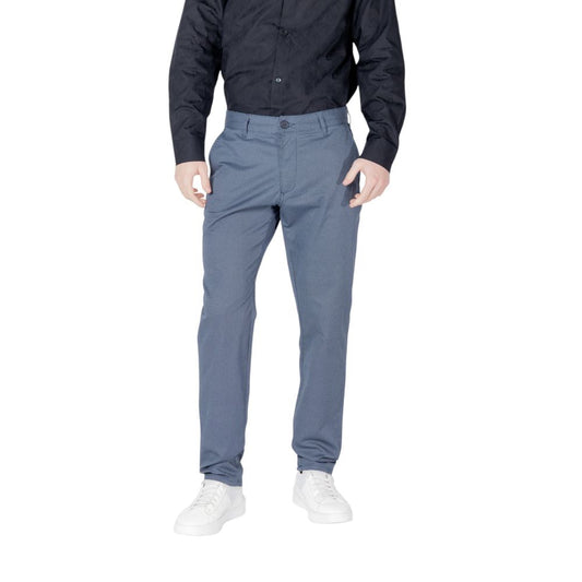 Armani Exchange Blue Cotton Skinny Pant