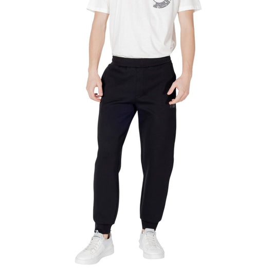 Armani Exchange Black Cotton Joggers Workout Pant