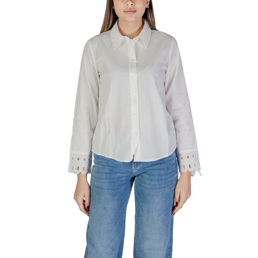 Jacqueline De Yong White Cotton Shirt