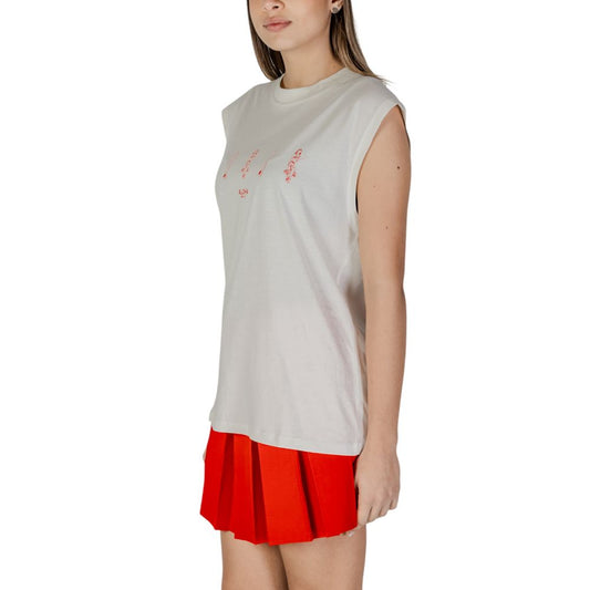 Replay Cream Cotton Tank Top