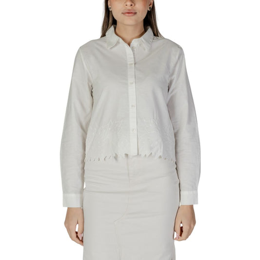 Jacqueline De Yong White Cotton Shirt