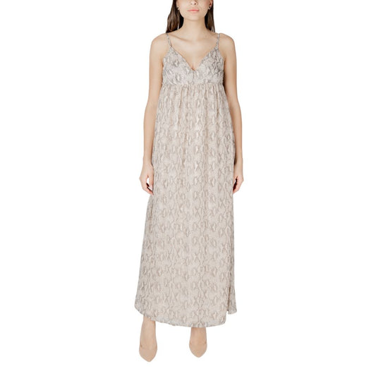 Only Beige Recycled Polyester Long