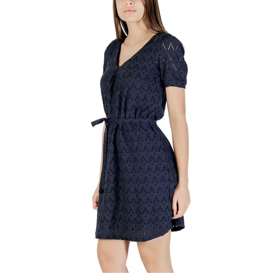 Vila Clothes Blue Recycled Polyester Short