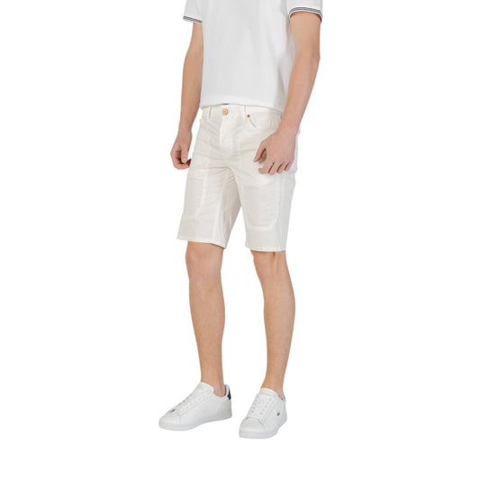 Jeckerson White Cotton Bermuda