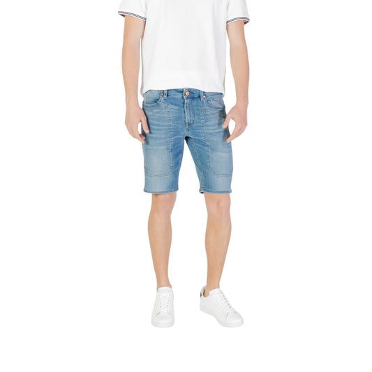 Jeckerson Light Blue Cotton Bermuda