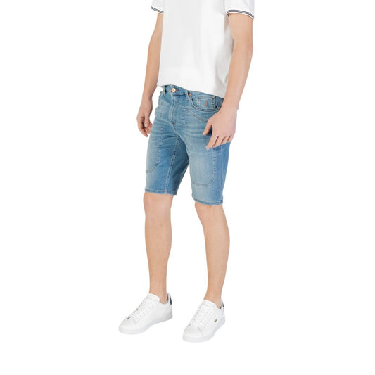 Jeckerson Light Blue Cotton Bermuda