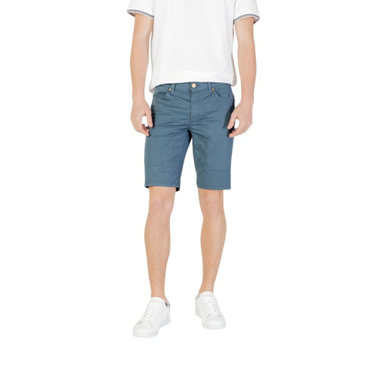Jeckerson Blue Cotton Bermuda