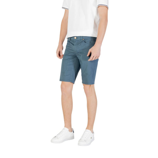 Jeckerson Blue Cotton Bermuda