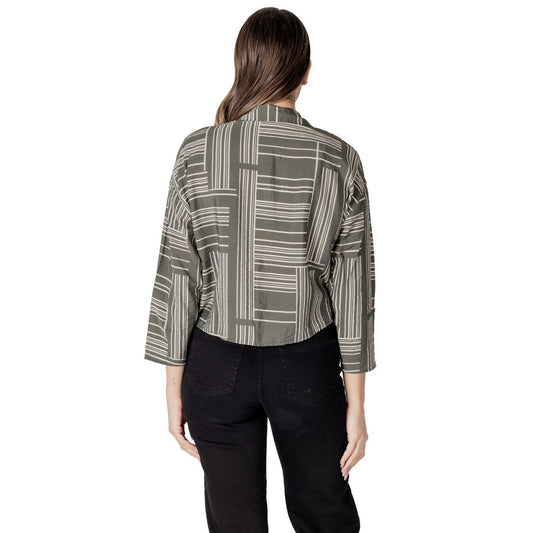 Jacqueline De Yong Green Viscose Shirt