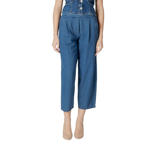 ICHI Blue Cotton Jeans Denim