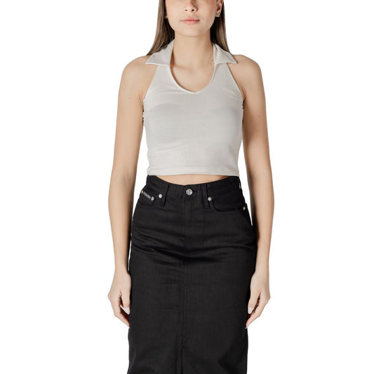 Calvin Klein Jeans Beige Cotton Top