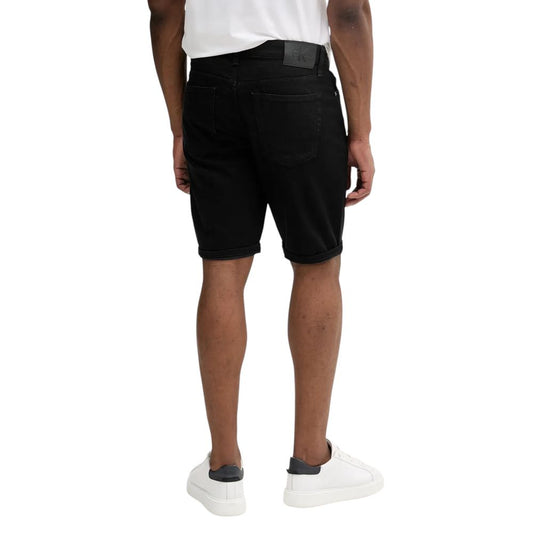 Calvin Klein Jeans Black Cotton Bermuda