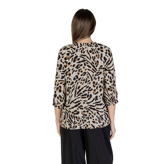 ICHI Beige Viscose Shirt