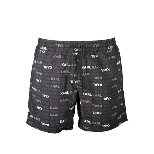 Karl Lagerfeld Black Polyester Swimwear