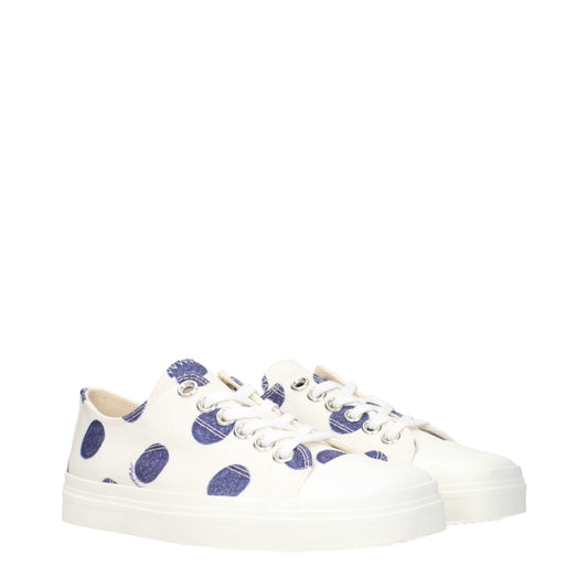Moschino White Fabric Low Tops
