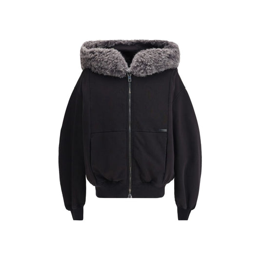 Dolce & Gabbana Hooded Sweatshirt with wide fur-trimmed hood