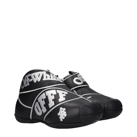 Off-White Black Leather High Tops