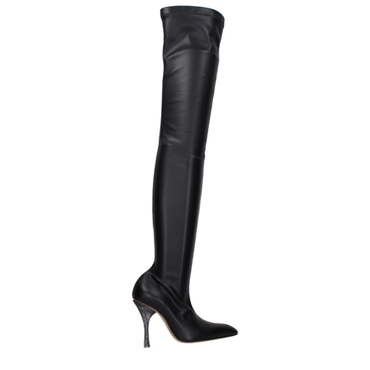 Off-White Black Leather Over The Knee