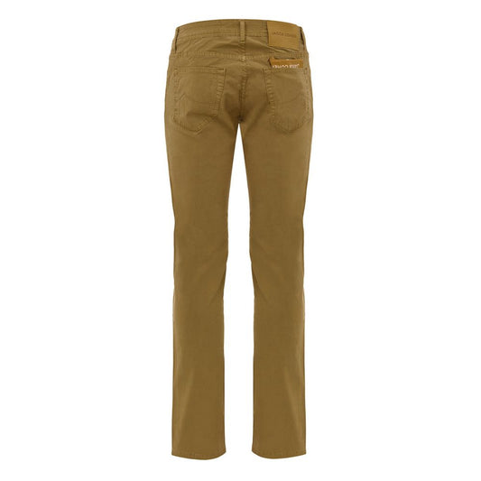 Jacob Cohen Yellow Cotton Skinny Pant